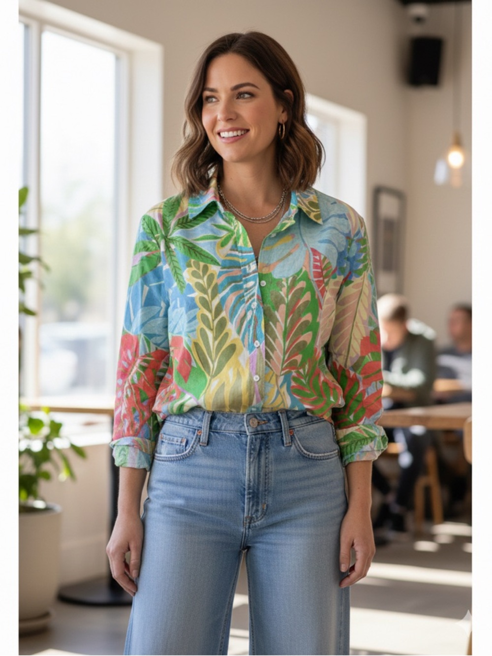 Talbots Tropical Blouse Lightweight